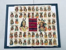 1910 S67 Tobacco Silks Rare Sewn Together 50 Indian Chiefs with Sitting Bull picture
