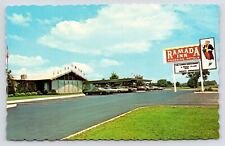 1970s Ramada Inn Motel Sign Cars US 31 Decatur Alabama AL Vintage 70s Postcard picture