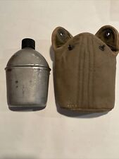 Vintage WW2 U.S. Army G.P. & F. CO Metal Canteen w/ British Made Cover picture