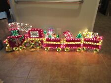 Holographic Christmas Train 24x80 Light Motion Speed Control Yard Decor VIDEO picture