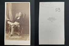 Disderi, Paris, Lord Cowley, Henry Wellesley Vintage Business Card, CDV. Hen picture