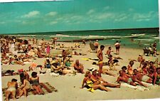 Vintage Postcard - Beach Scene Bikini Girls Swimmers Sun Bathers C1950 Unposted picture