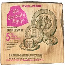 VTG OLD CURIOSITY SHOP Dinnerware 5 Piece Place Setting~ORIGINAL Box Granny Core picture