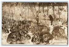 c1909 W.H. Martin Exaggerated Rabbit Hunting Hunter Gun RPPC Photo Postcard picture