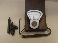 Antique. Vintage  Volt meter in Leather Case picture