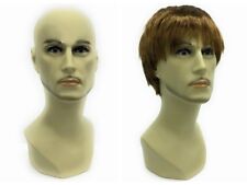 2PCS Male Mannequin Head Bust Wig Hat Jewelry Display #MD-JackF1 X2 picture