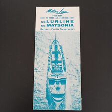 SS LURLINE SS MATSONIA Matson Line Cruise Deck Plan Brochure 1962 picture