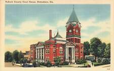 Vintage Linen Postcard Bulloch County Courthouse Statesboro Georgia picture