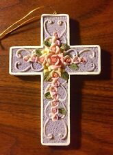 Wall Cross Crucifix 3D Pastel Flowers Religion Christian 5.5
