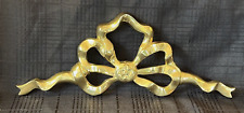 Vintage Solid Brass Ribbon Bow Wall Hanging Decor picture
