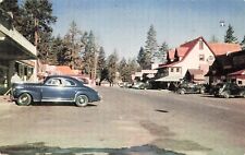 Big Bear CA California Main Street 1946 Chevrolet Chevy Master Vtg Postcard E35 picture