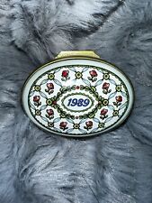 VINTAGE Halcyon Days Enamel Trinket Box ‘1989: A Year To Remember’ EXC picture