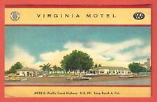 VIRGINIA MOTEL, U.S. 101, LONG BEACH, CALIF. - c. 1940s Linen Postcard picture