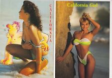 California Girls Postcards Risque  80's Pinup Bikini Beach Set of 4   #31 picture