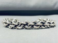 AUTHENTIC NAVAJO STERLING SILVER WEAVE BRACELET picture