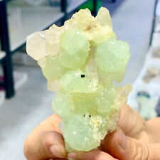 95G Rare transparent green cubic fluorite mineral crystal sample picture