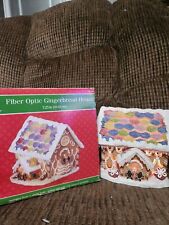 Vintage Merry Brite Gingerbread House Fiber Optic Lighted Christmas Decor 7.25