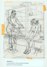 Doug Sneyd Signed Original Art Sketch Playboy Gag Rough Prelim May 1993 Gym Girl picture
