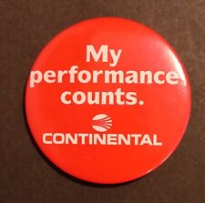 Vintage CONTINENTAL AIRLINES Pinback Button Pin. Great Collector's Piece. picture
