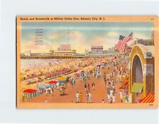 Postcard Beach and Boardwalk at Million Dollar Pier Atlantic City New Jersey USA picture
