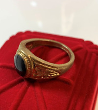 POST MEDIEVAL RING WITH STONE. NICE WEARABLE VINTAGE SIGNET RING picture