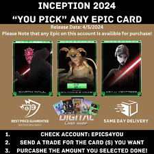 Topps Star Wars Card Trader INCEPTION 2024 - YOU PICK ANY EPIC Card (s) picture