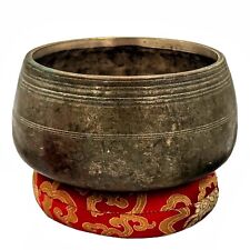 Old Vintage Handmade Antique Mani Yoga Singing Bowl Tibetan Mallet Sound Therapy picture