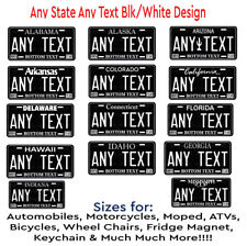 Any State Any Text Customized License Plate Metal Tag Auto Car Bike ATV Bicycle picture