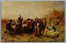 Plymouth MA The First Thanksgiving Jennie Brownscombe Painting In Pilgrim Hall picture