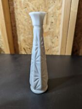 Vintage Hoosier Milk Glass Vase Starburst Pattern 9 Inch    picture