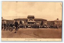 c1910's Union Rail Road Station Parade Rhode Island RI Unposted Antique Postcard picture