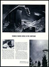 1937 Franz Sedlacek photo & painting art vintage print article picture
