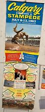 RARE ORIGINAL 1963 CALGARY STAMPEDE RODEO POSTER THREE STOOGES 13 X 41 picture