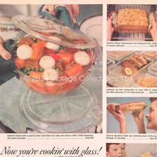 1957 Anchor Hocking Glass Fire-King Oven ware kitchen photo art decor vintage ad picture