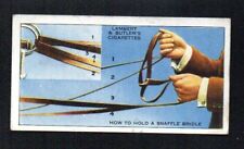 HOW TO HOLD A SNAFFLE BRIDLE 1939 LAMBERT & BUTLER HORSEMANSHIP #9 EX NO CREASES picture