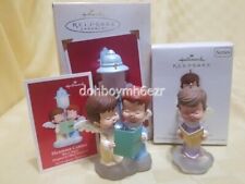 Hallmark 2002 2012 Mary's Angels Heavenly Carols Sterling Rose Ornament LOT picture