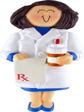 PERSONALIZED NAME FEMALE PHARMACIST CHRISTMAS GIFT ORNAMENT WE CAN CUSTOM PRINT picture