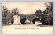 Philadelphia PA-Pennsylvania, Grant Statue Fairmount Park Vintage c1905 Postcard picture