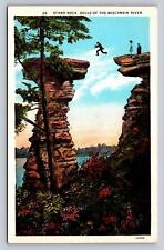 Antique PC Stand Rock Dells of the Wisconsin River Superimposed People Jumping picture
