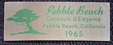 RARE 1965 15th Pebble Beach Concours Dash Plaque Lone Cypress picture