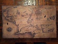 Middle Earth Map CANVAS ART PRINT Lord of the Rings, Hobbit  WEATHERED LOOK picture