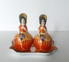 Art Deco Noritake SOUTHERN BELL Hand Painted Salt And Pepper Shakers picture