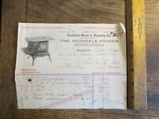 Antique Ephemera Document Billhead Birmingham AL Avondale Stove & Foundry picture
