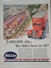 1942 White Motor Company Fortune WW2 Print Ad Q3 Trucks Allies War Homefront picture