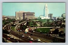 Los Angeles CA-California, Hollywood Freeway, Antique Vintage Souvenir Postcard picture