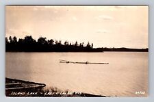 Land O Lakes WI-Wisconsin RPPC, Island Lake, Antique, Vintage c1941 Postcard picture