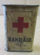 Vintage 1950s Johnson & Johnson Band Aid Metal Tin Adhesive Bandages  picture