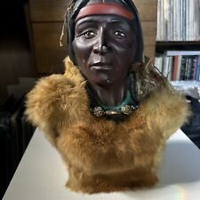 Native Mini bust Sculpture Quality Statue By Texan Rangers Unique 9x11.5, Heavy picture
