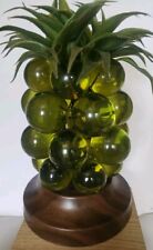Vintage RETRO Lucite AVOCADO GREEN Pineapple. Tiki Can Be Made Into Lamp. picture