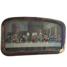 Large Framed vintage Jesus The Last Supper art 19.75 x 28.5 georgous frame picture